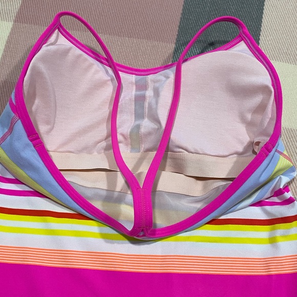 Like New! Lululemon Power Y Tank Groovy Stripe - Picture 6 of 7